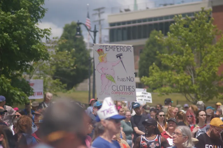Bangor Daily News – More than 1,000 protestors gather in Bangor for ‘No Kings’ rally