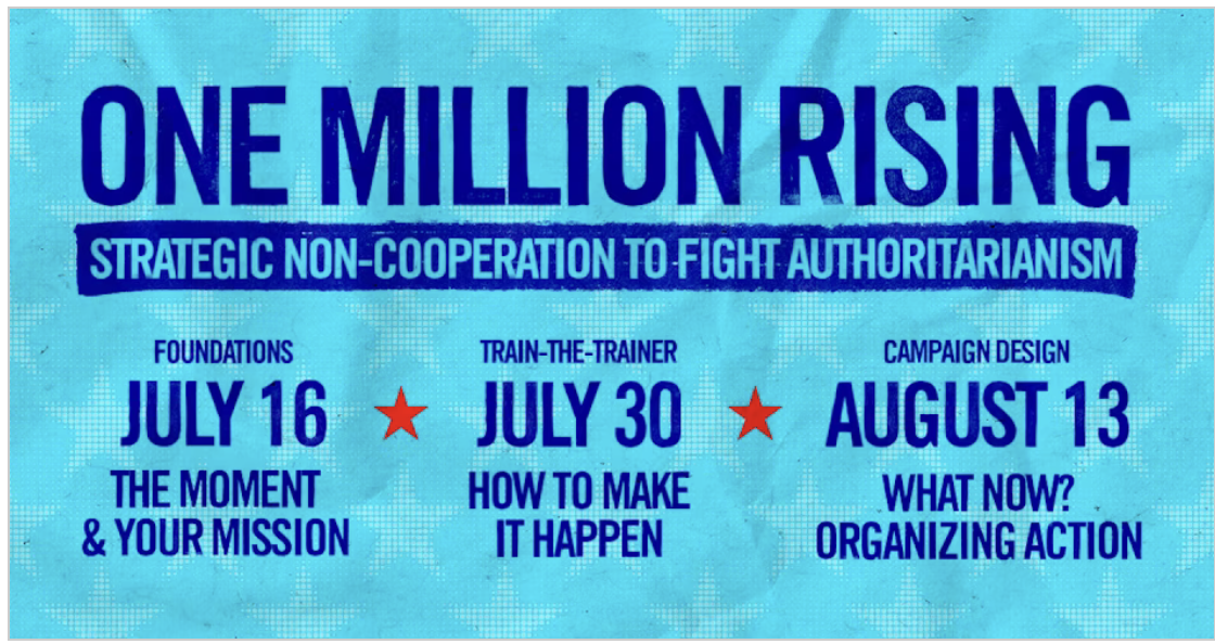 One Million Rising: Strategic Non-Cooperation to Fight Authoritarianism – Part 3 on August 13th, 2025!