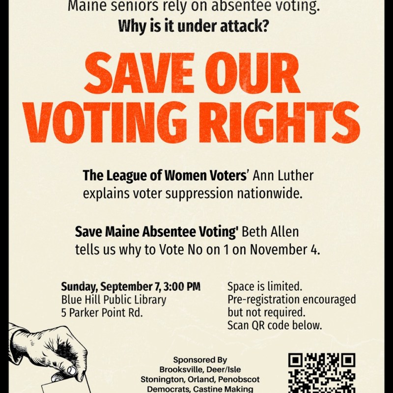 Save Our Voting Rights Talk, Sunday, September 7th,&nbsp;2025